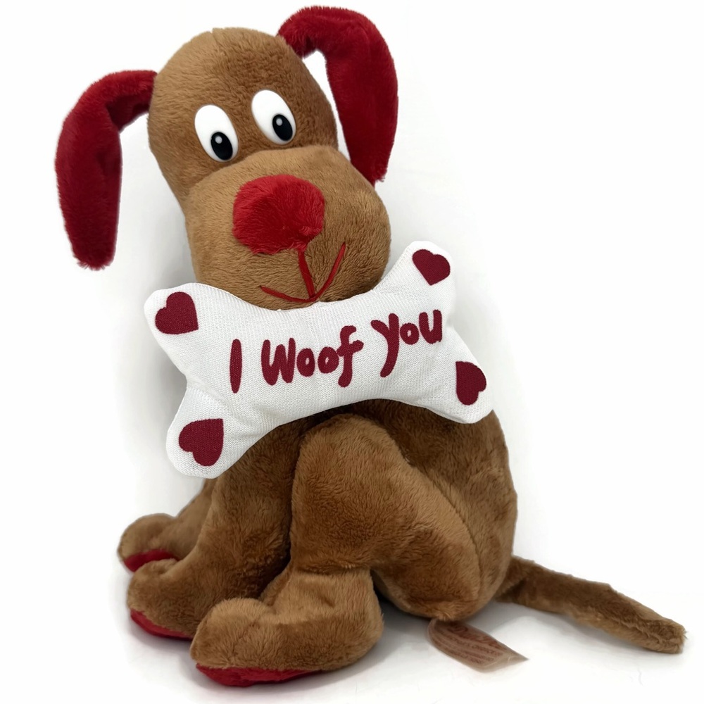 Dan Dee Collector’s Choice “I Woof You” Brown Plush Dog